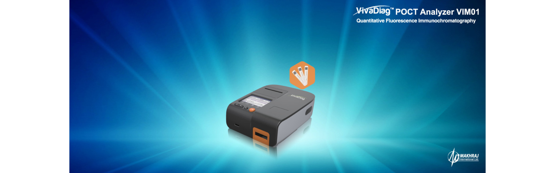 VivaDiag POCT Analyzer VIM001 uses the cutting-edge and innovative Fluorescence Immunochromatography technology, to generate test results in just few minutes.